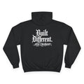 Built Different Hoodie — Retro Script Streetwear Champion Hooded Sweatshirt