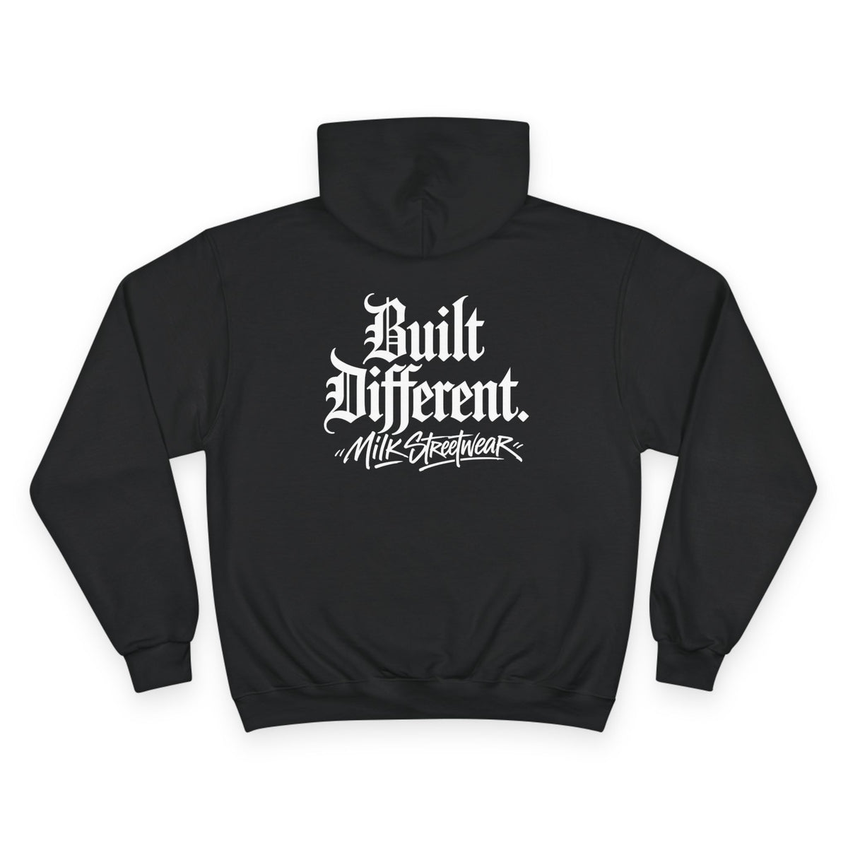 Built Different Hoodie — Retro Script Streetwear Champion Hooded Sweatshirt