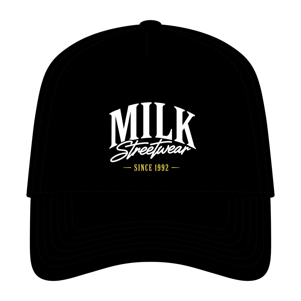 Milk Streetwear Snapback Cap — Retro Logo Cotton Blend Baseball Hat
