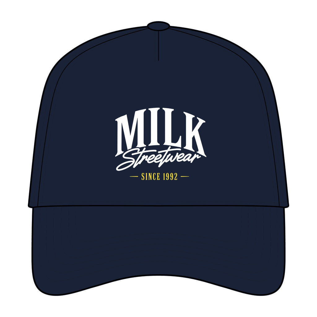 Milk Streetwear Snapback Cap — Retro Logo Cotton Blend Baseball Hat