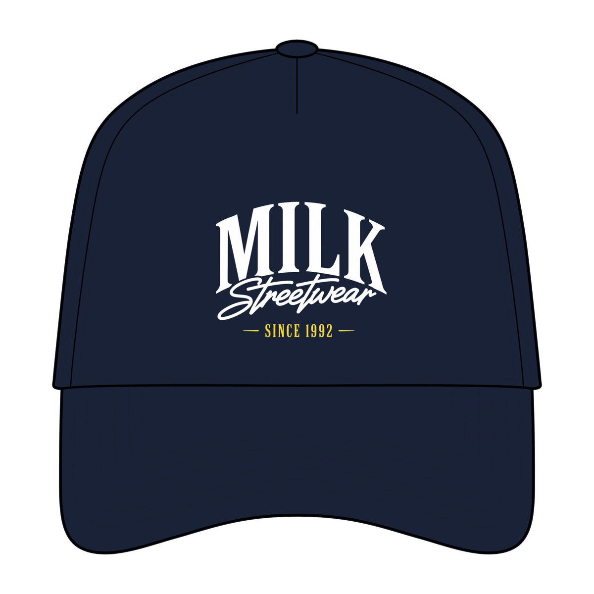 Milk Streetwear Snapback Cap — Retro Logo Cotton Blend Baseball Hat