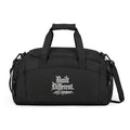 Gym Bag — 'Built Different' Black Athletic Duffle for Men & Women
