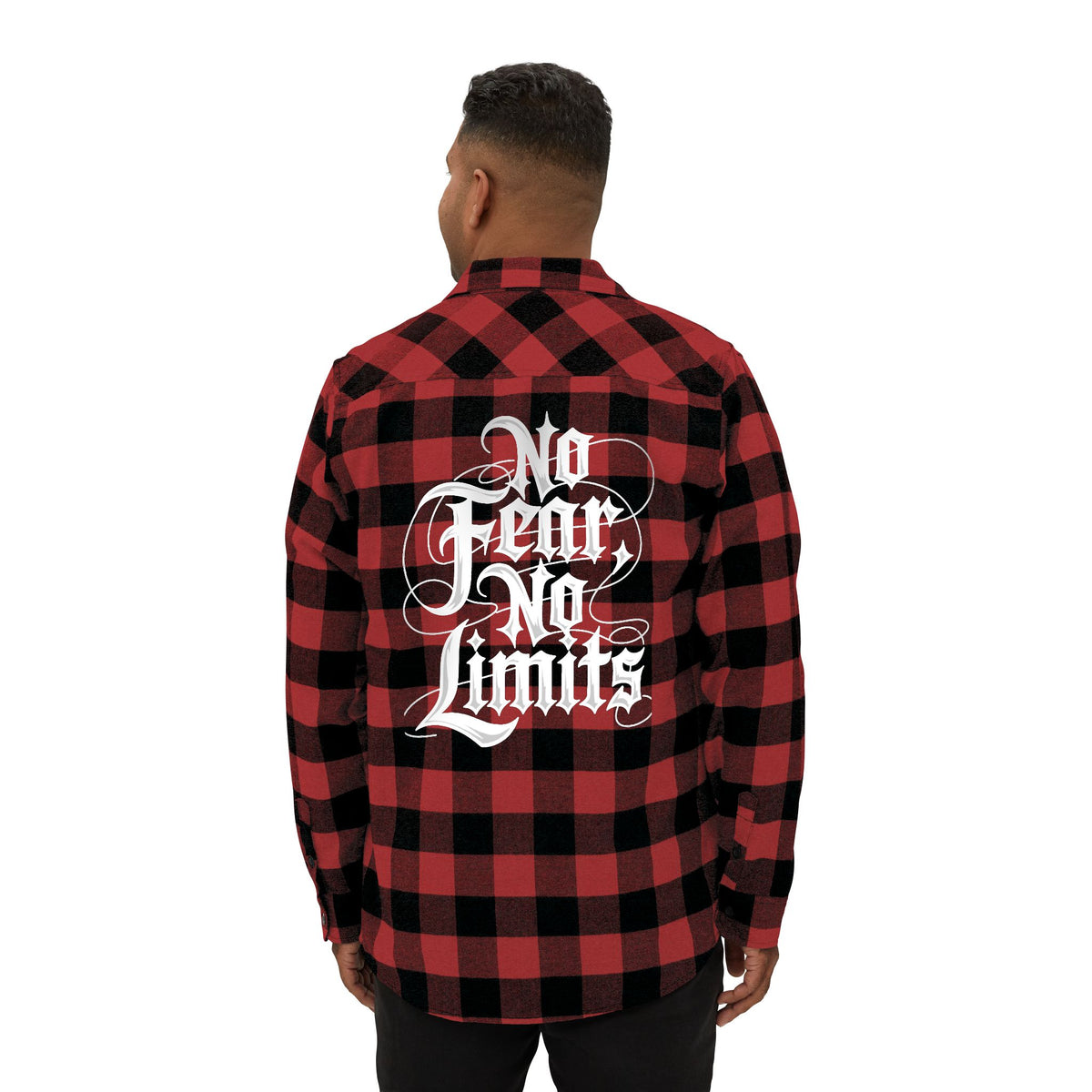 No Fear No Limits Plaid Flannel Shirt