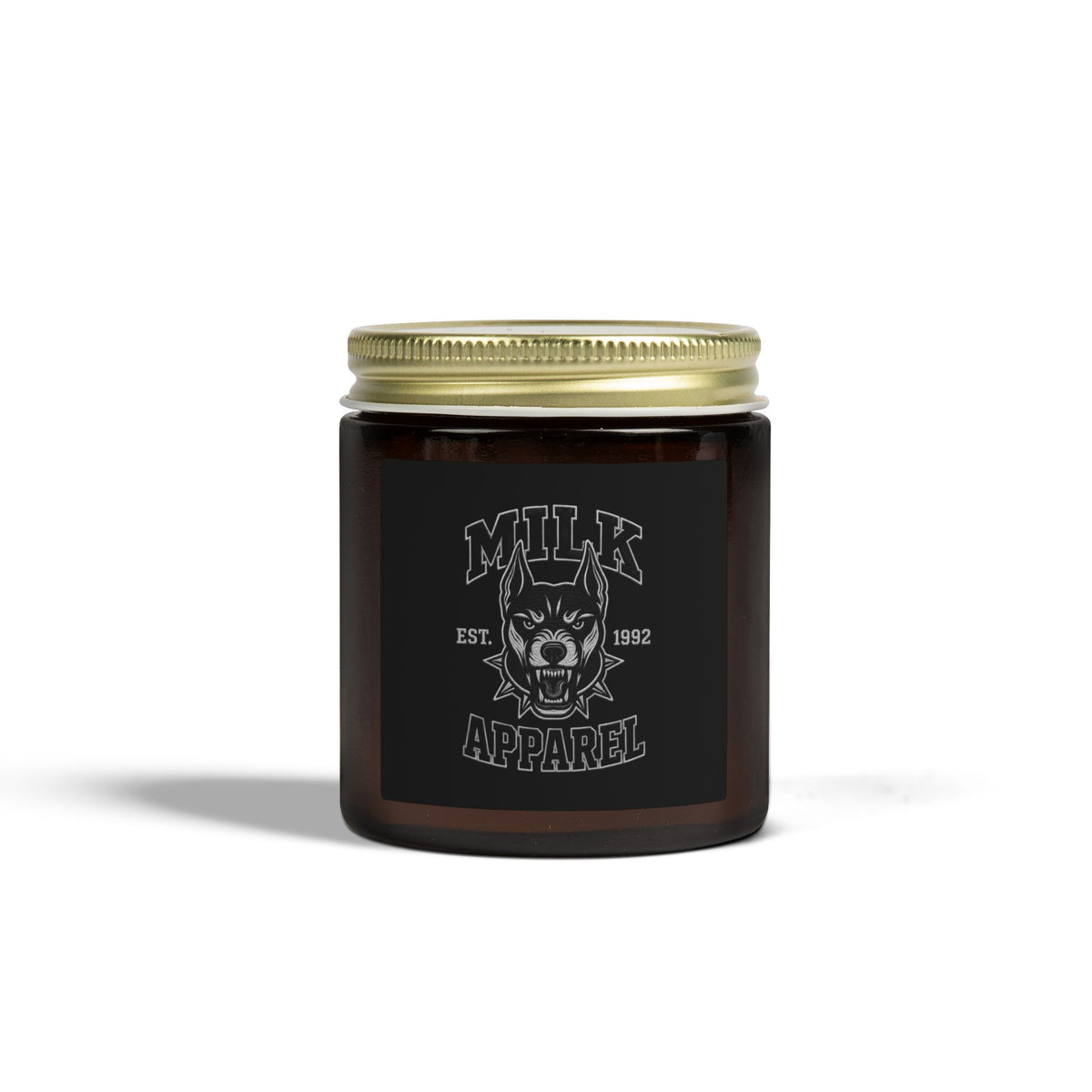 Coconut Apricot Scented Candle (4oz & 9oz) — Milk Apparel Skull Label