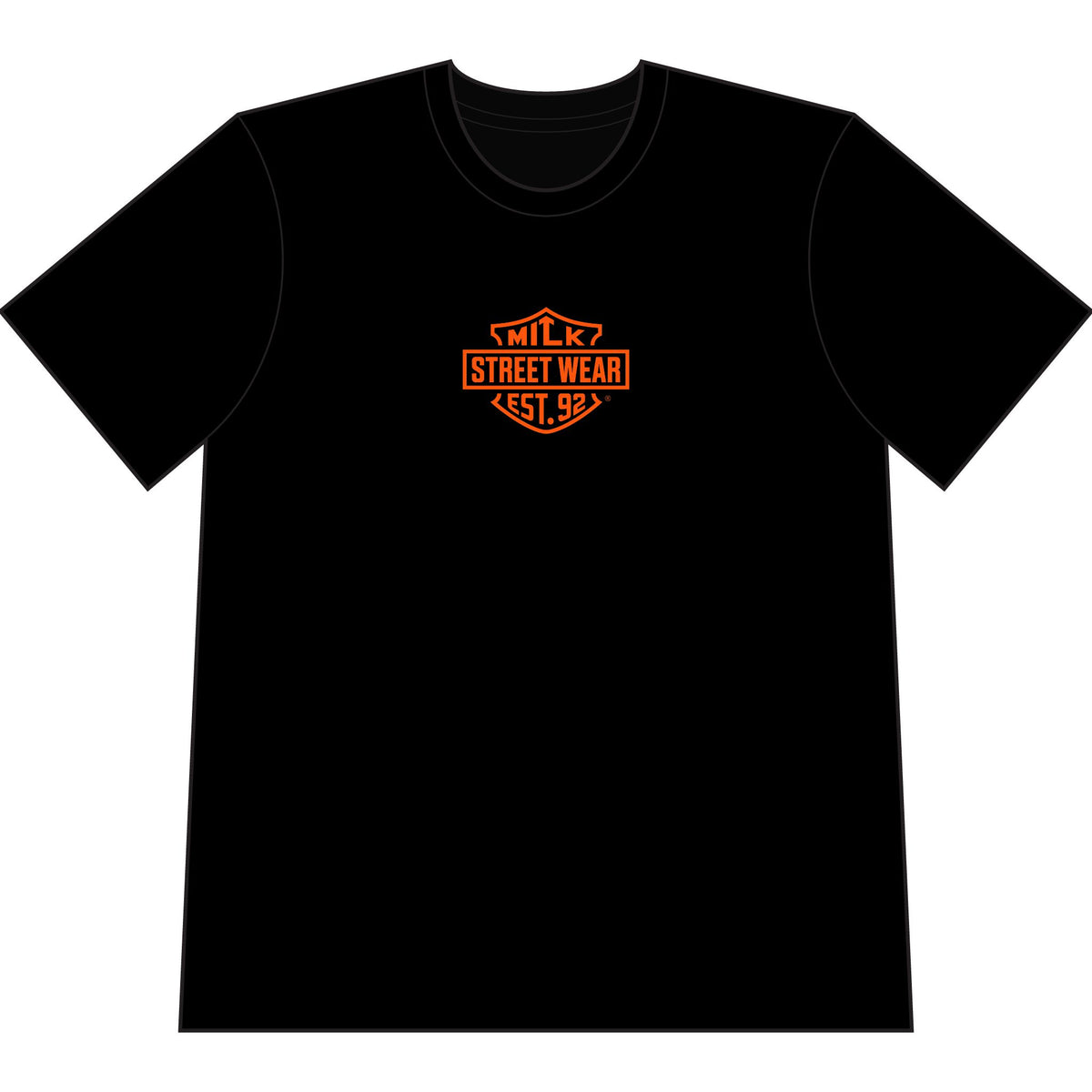 Milk Apparel "Street Wear" Graphic T-Shirt — Grim Reaper & Fierce Dog Back Print