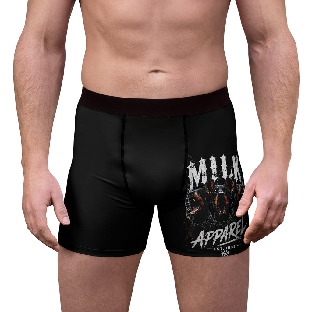Boxer Briefs - Black 'Milk Apparel' Bear Graphic Boxer Briefs