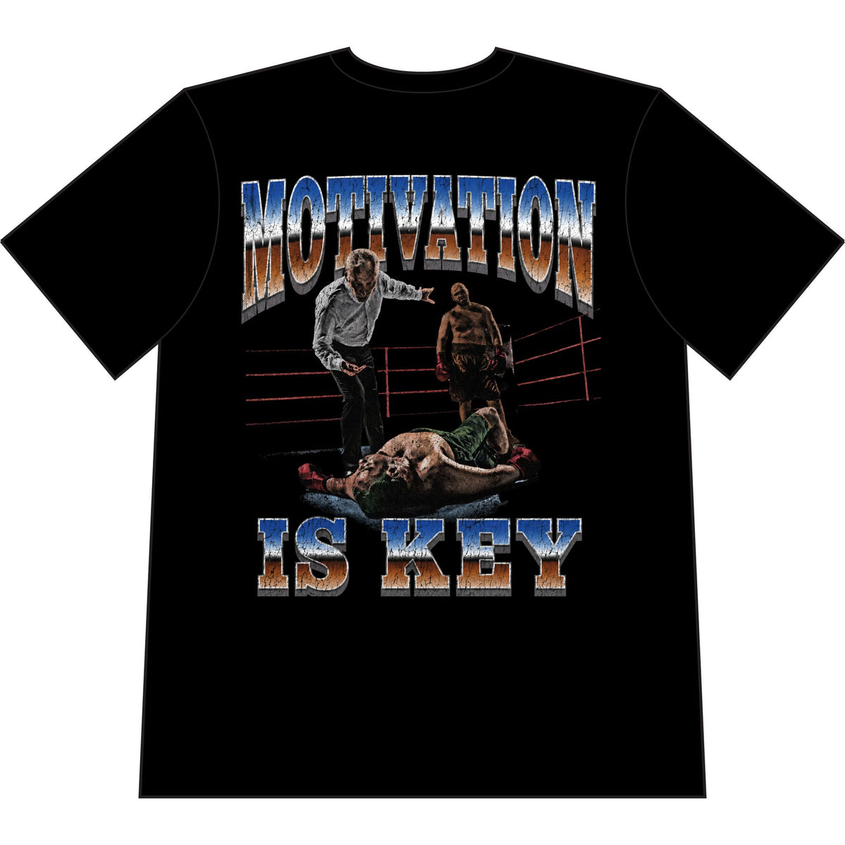 The World Is Yours Graphic T-Shirt — 'Motivation Is Key' Vintage Angel Tee