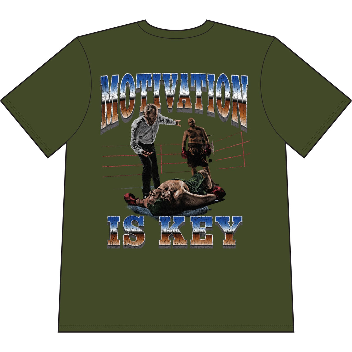 The World Is Yours Graphic T-Shirt — 'Motivation Is Key' Vintage Angel Tee