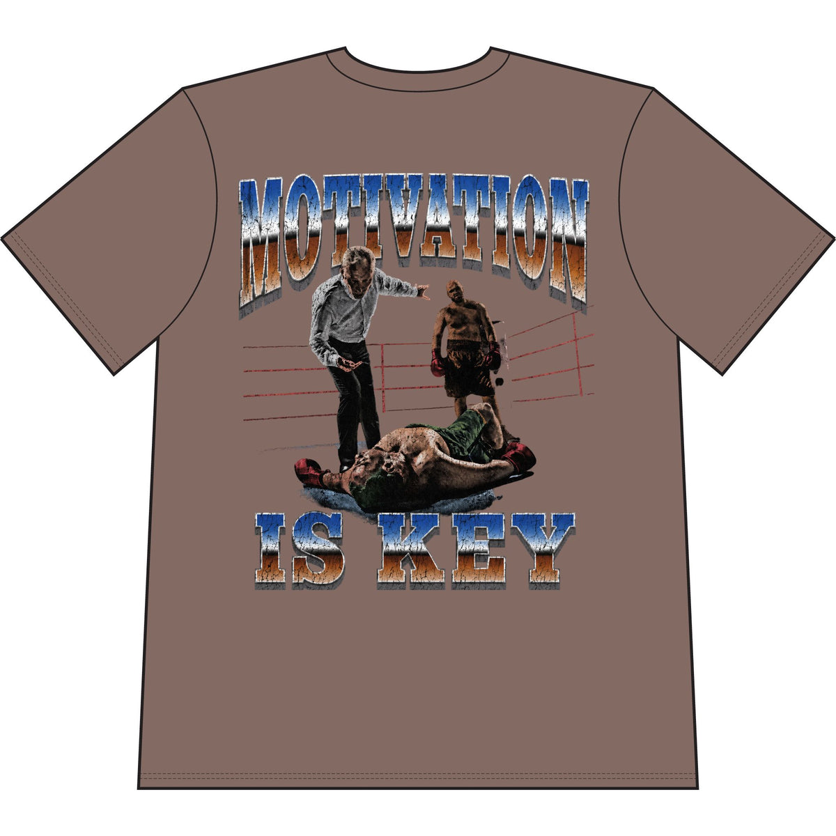 The World Is Yours Graphic T-Shirt — 'Motivation Is Key' Vintage Angel Tee