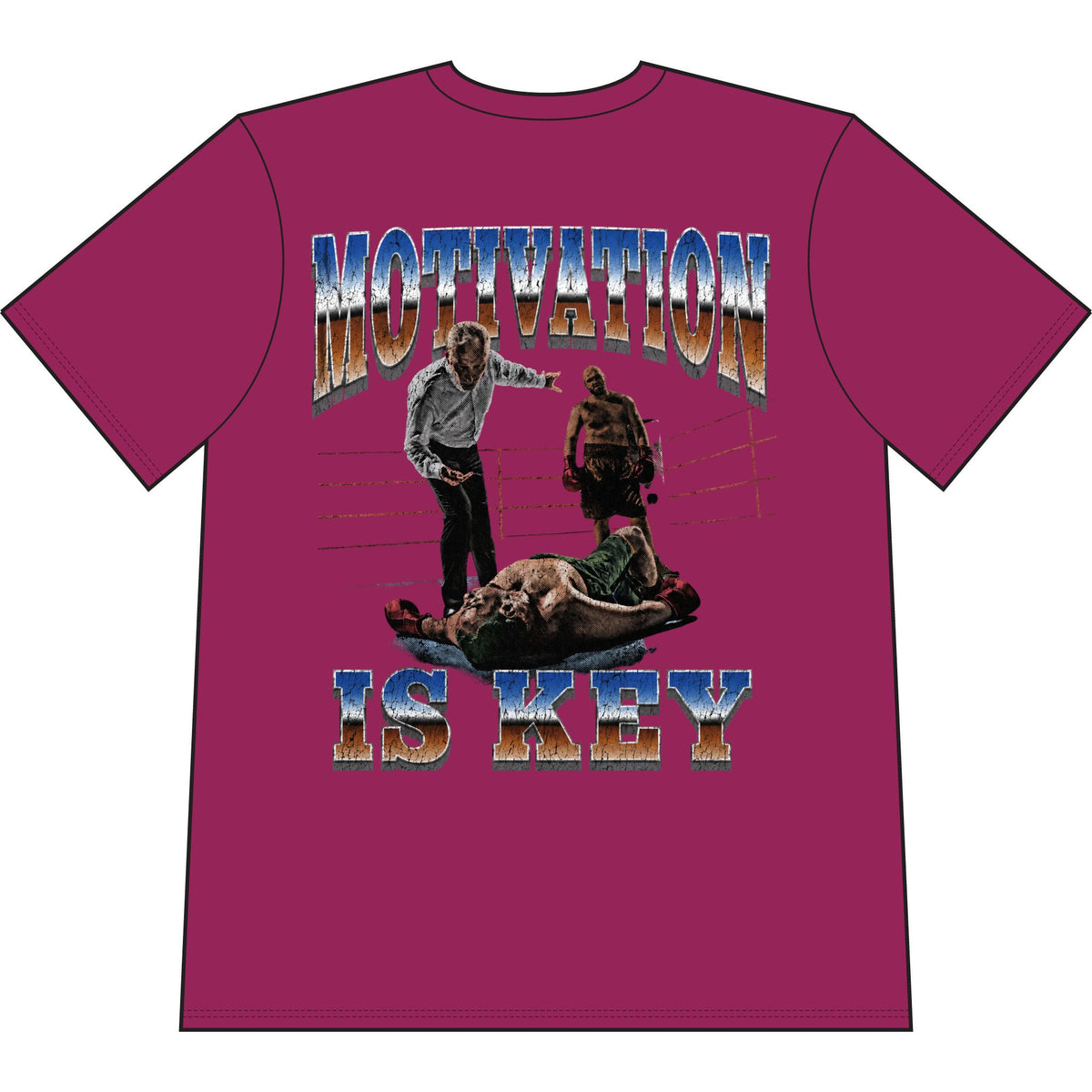 The World Is Yours Graphic T-Shirt — 'Motivation Is Key' Vintage Angel Tee