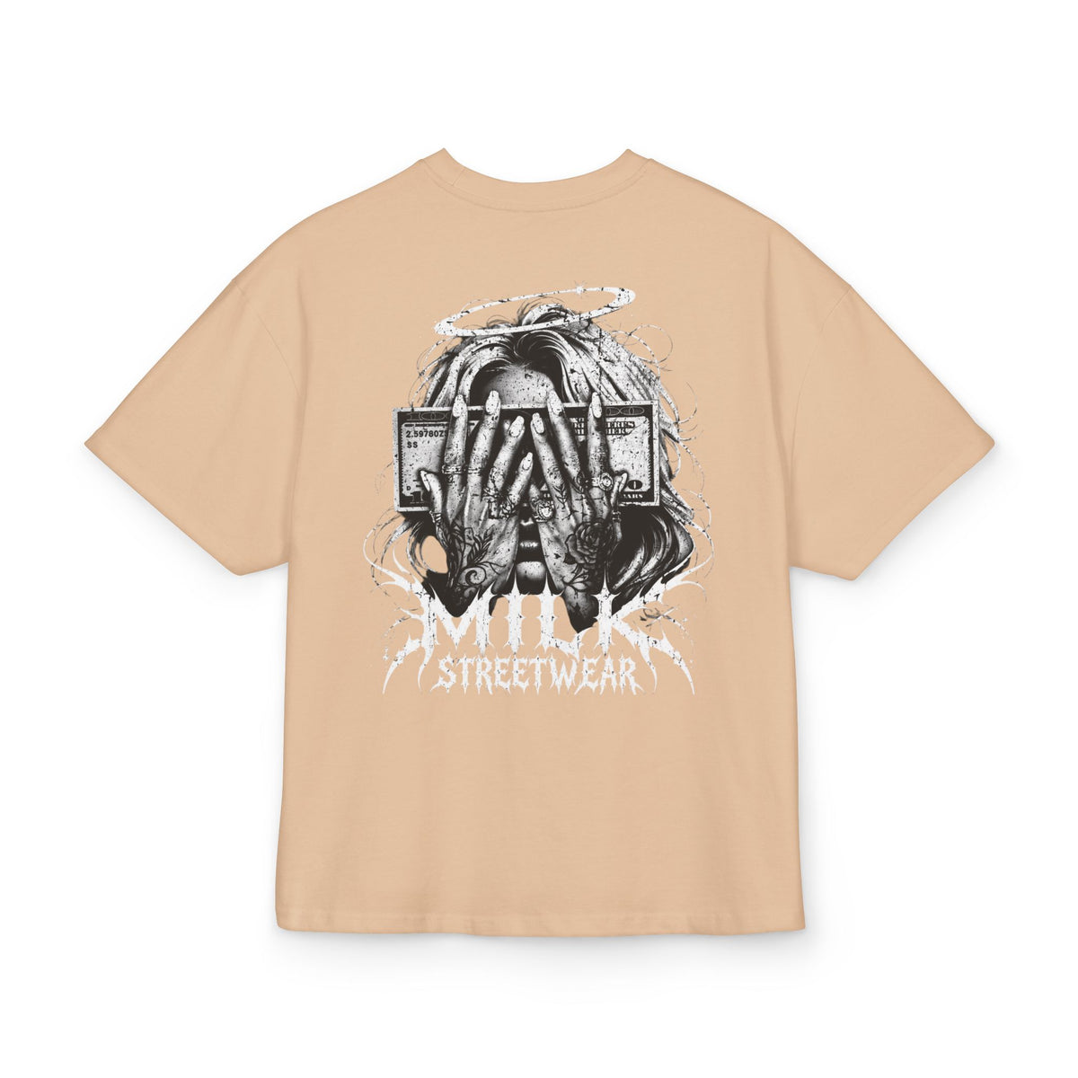 Copy of Milk Streetwear Graphic Tee — 'Milk Streetwear Since 1992' Vintage Logo & Angel Back Design