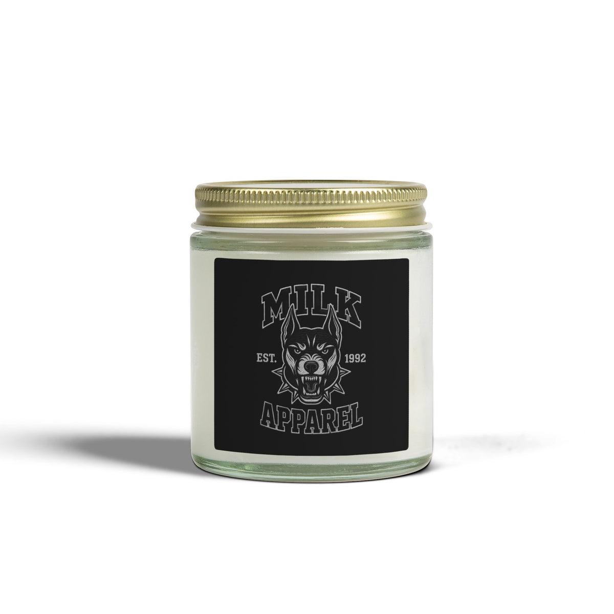 Coconut Apricot Scented Candle (4oz & 9oz) — Milk Apparel Skull Label