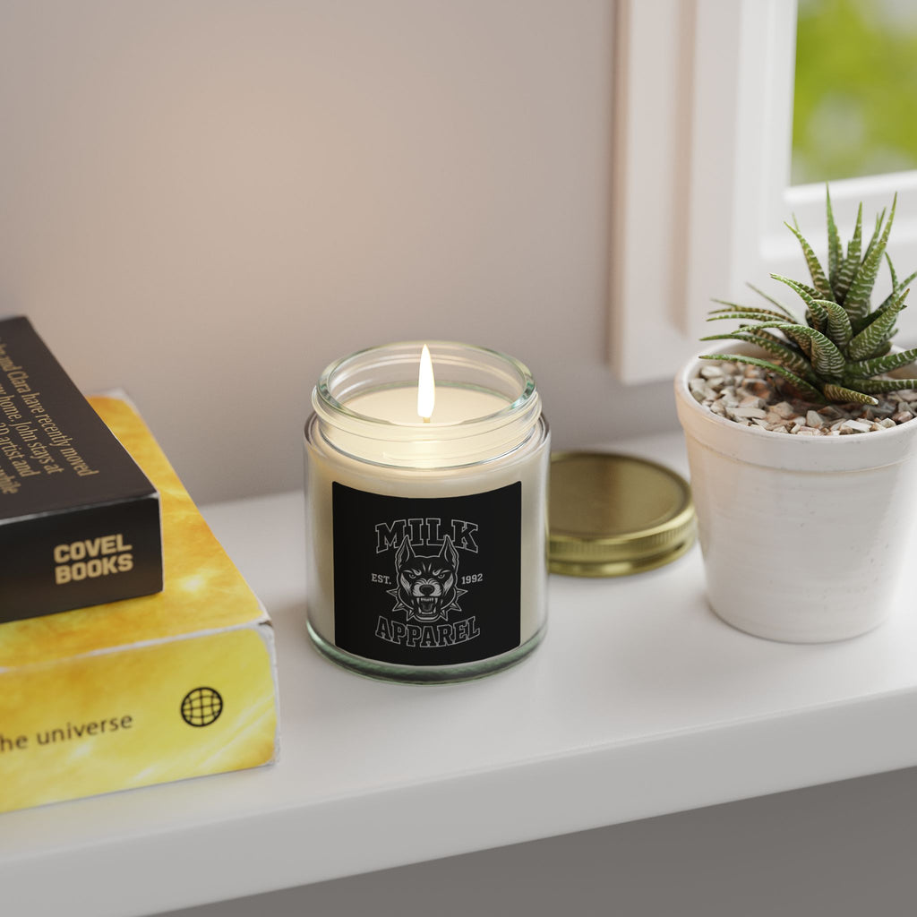 Coconut Apricot Scented Candle (4oz & 9oz) — Milk Apparel Skull Label