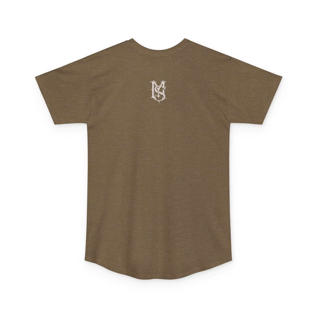 MILK Apparel Wolf Logo Longline Tee — Urban Streetwear Graphic T-Shirt