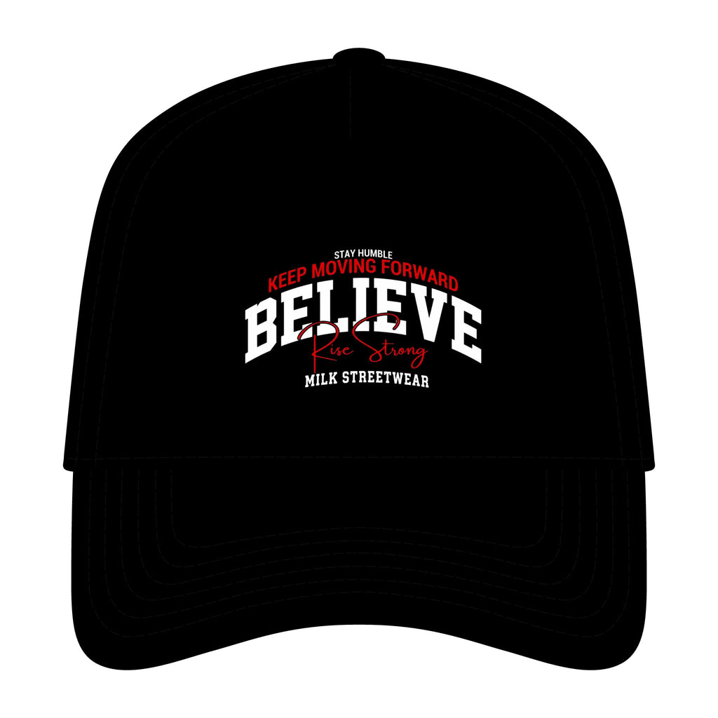 Believe Snapback Cap — Retro Motivational Baseball Hat