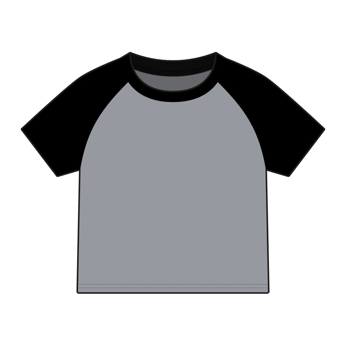 Streetwear Raglan Tee — 'Milk' Graphic Baby Tee
