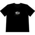 Milk Apparel Wolf Logo Cropped T‑Shirt — Vintage College Style Graphic Tee