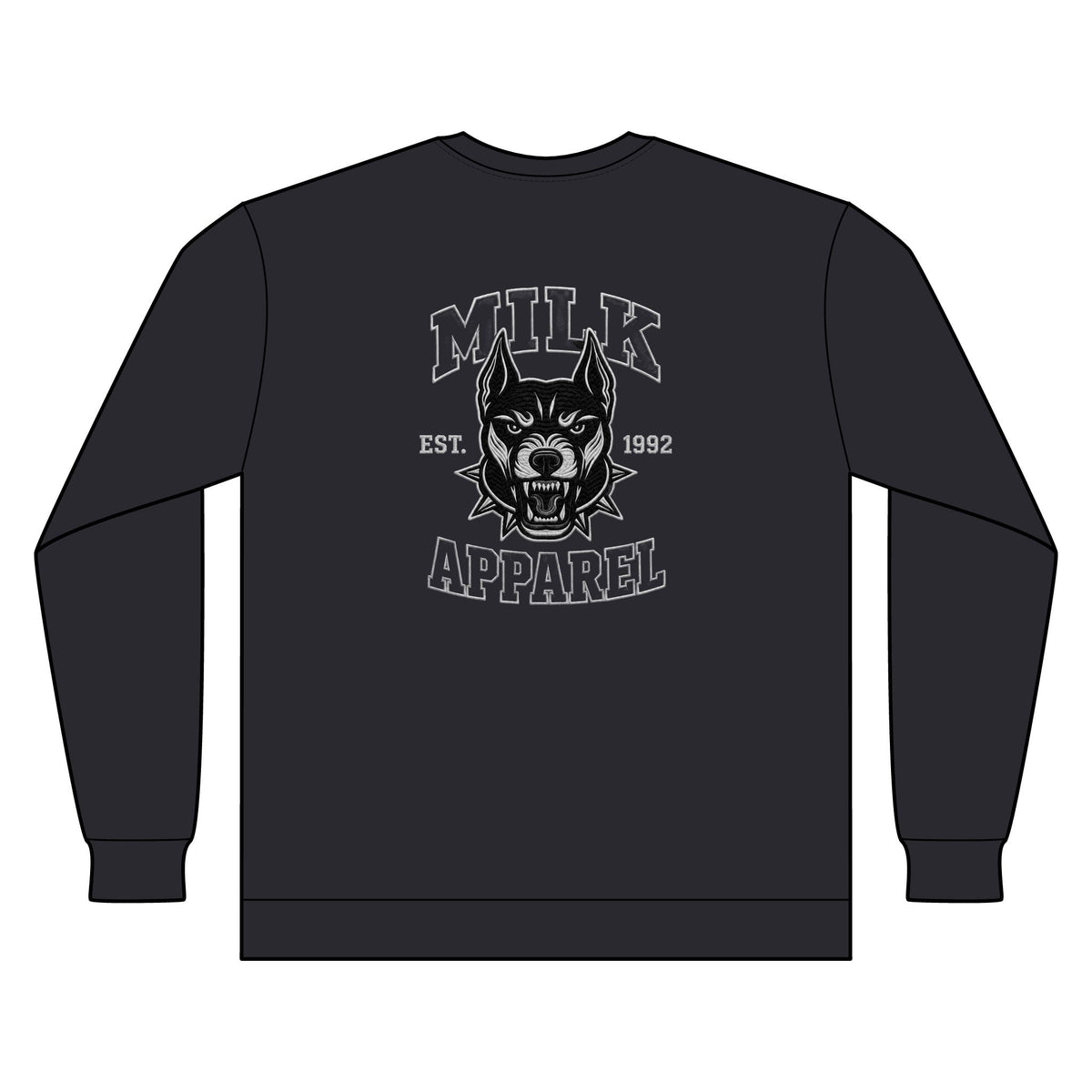 Milk Streetwear Long Sleeve— 'Milk Apparel' Graphic Tee (Since 1992)