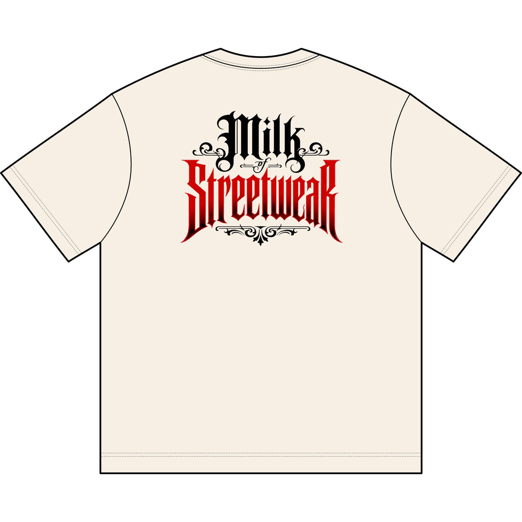 Streetwear Graphic Tee — "Overflowing Blessings" Skull Madonna Design
