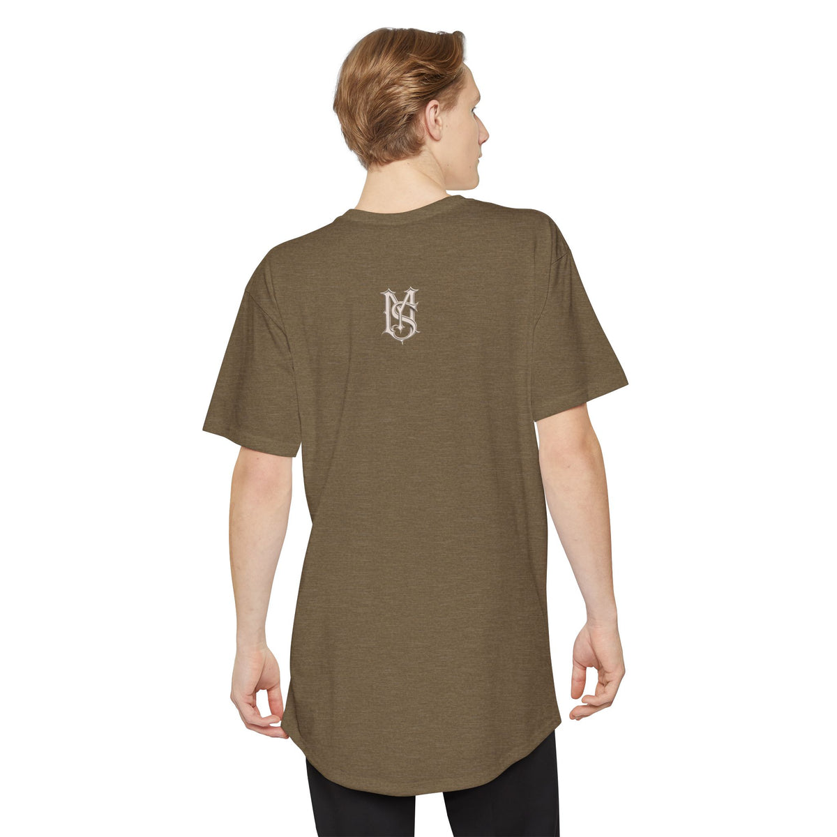 MILK Apparel Wolf Logo Longline Tee — Urban Streetwear Graphic T-Shirt